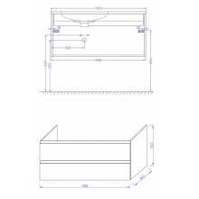 Тумба под раковину Jacob Delafon Madeleine 100 L EB2054-J5 подвесная Белая глянцевая