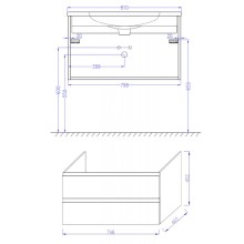 Тумба под раковину Jacob Delafon Madeleine 80 EB2053-J51 подвесная Белый матовый