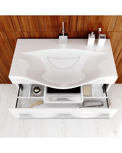 Тумба белый глянец 80 см Aqwella 5 Stars Milan Mil.01.08/2/W