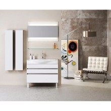 Тумба белый глянец 80 см Aqwella 5 Stars Bergamo Ber.01.08/n/W