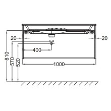 Тумба под раковину Jacob Delafon Nouvelle Vague 100 EB3032-G91 подвесная Аквамарин