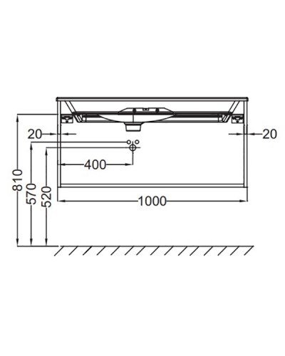 Тумба под раковину Jacob Delafon Nouvelle Vague 100 EB3032-G91 подвесная Аквамарин
