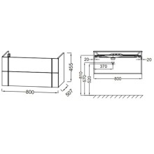 Тумба под раковину Jacob Delafon Nouvelle Vague 80 EB3030-G1C подвесная Белый лак