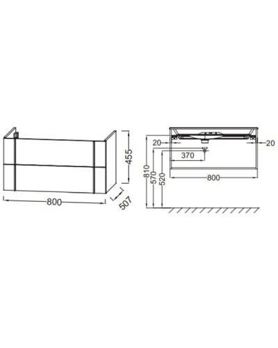 Тумба под раковину Jacob Delafon Nouvelle Vague 80 EB3030-G1C подвесная Белый лак
