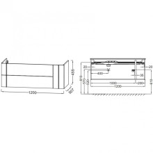 Тумба под раковину Jacob Delafon Nouvelle Vague 120 EB3036-E73 подвесная Фактурный дуб