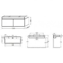 Тумба под раковину Jacob Delafon Terrace 120 EB1188-N23 подвесная Ледяной коричневый