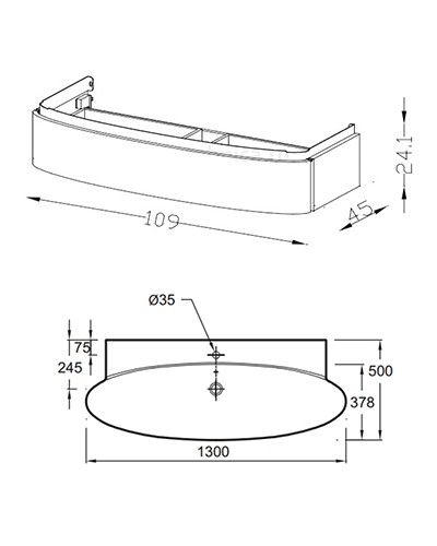 Тумба под раковину Jacob Delafon Presquile 130 EB1101-N21 подвесная Серый титан