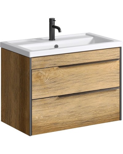Тумба под раковину Aqwella Fargo 80 FRG0108DB Дуб балтийский