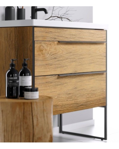 Тумба под раковину Aqwella Fargo 100 FRG0110DB Дуб балтийский