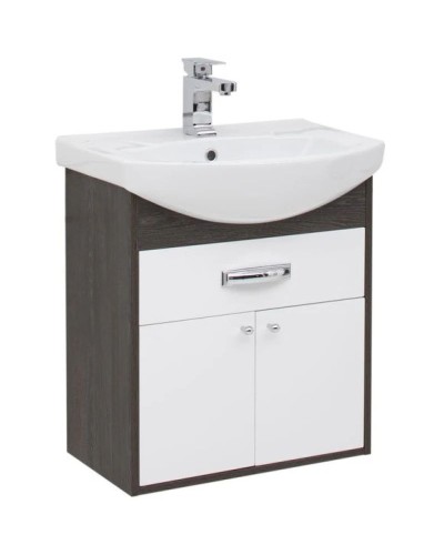 Тумба дуб кантенбери/белый 55,4 см Aquanet Грейс 00198374