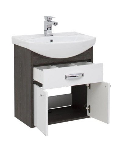 Тумба дуб кантенбери/белый 55,4 см Aquanet Грейс 00198374