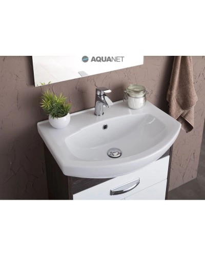 Тумба дуб кантенбери/белый 55,4 см Aquanet Грейс 00198374