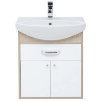 Тумба дуб сонома/белый 55,4 см Aquanet Грейс 00198373