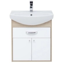 Тумба дуб сонома/белый 55,4 см Aquanet Грейс 00198373