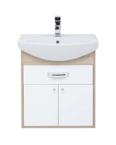 Тумба дуб сонома/белый 55,4 см Aquanet Грейс 00198373