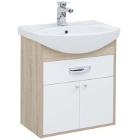 Тумба дуб сонома/белый 55,4 см Aquanet Грейс 00198373