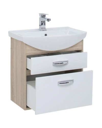 Тумба дуб сонома/белый 60,4 см Aquanet Грейс 00198377