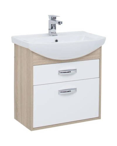 Тумба дуб сонома/белый 60,4 см Aquanet Грейс 00198377