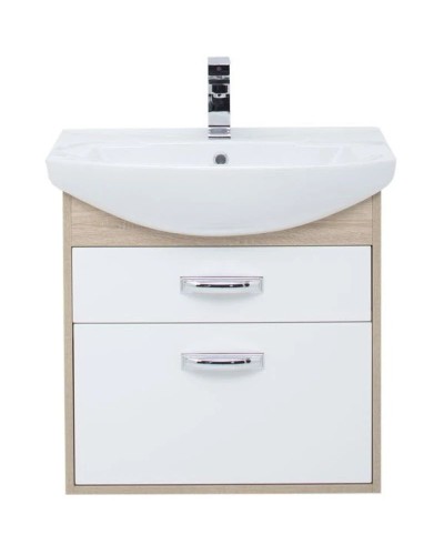 Тумба дуб сонома/белый 60,4 см Aquanet Грейс 00198377