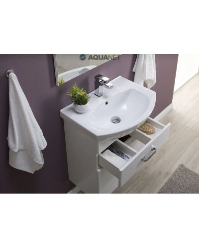 Тумба белый 55,4 см Aquanet Ирис 00198381