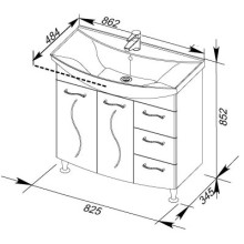 Тумба белый 82,5 см Aquanet Моника 00186771