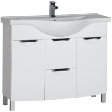 Тумба белый 100 см с бельевой корзиной Aquanet Асти 00178239