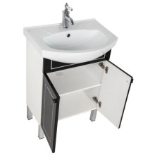 Тумба черный/патина серебро 55,4 см Aquanet Честер 00186102