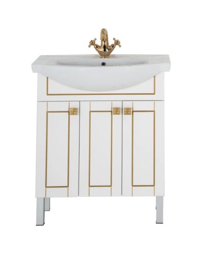 Тумба белый/патина золото 69 см Aquanet Честер 00186100