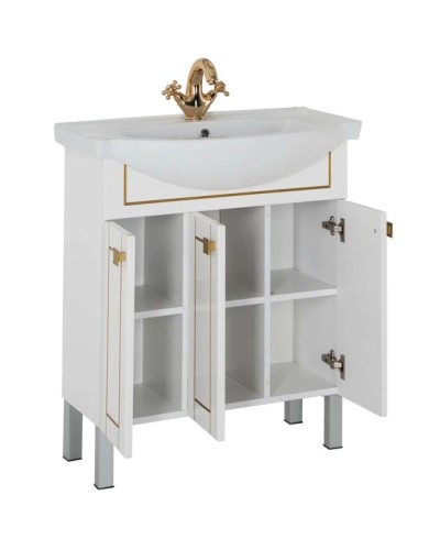 Тумба белый/патина золото 69 см Aquanet Честер 00186100