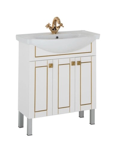 Тумба белый/патина золото 69 см Aquanet Честер 00186100
