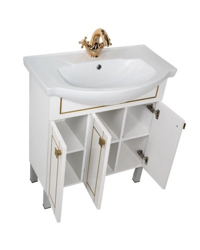 Тумба белый/патина золото 69 см Aquanet Честер 00186100
