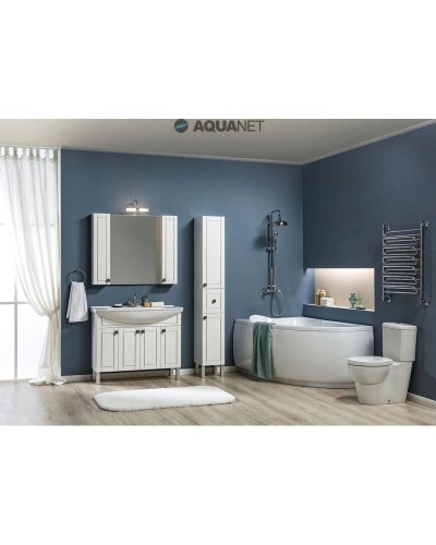 Тумба белый/патина серебро 102,5 см Aquanet Честер 00182630