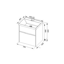 Тумба белый 59 см Aquanet Латина 00179934