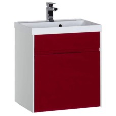 Тумба белый/бордо 59 см Aquanet Латина 00179936