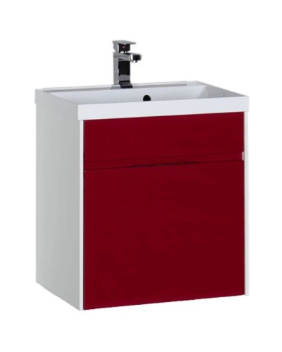 Тумба белый/бордо 59 см Aquanet Латина 00179936