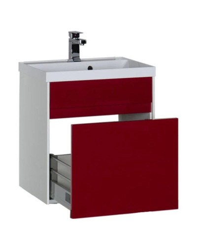 Тумба белый/бордо 59 см Aquanet Латина 00179936