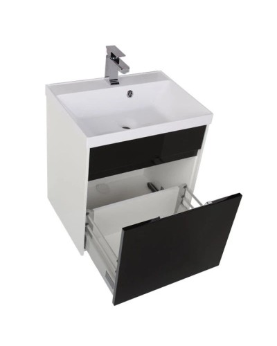 Тумба белый/черный 59 см Aquanet Латина 00179935