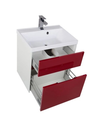 Тумба белый/бордо 59 см Aquanet Латина 00179938