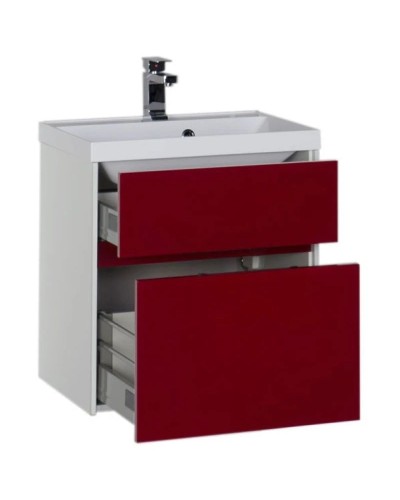 Тумба белый/бордо 59 см Aquanet Латина 00179938