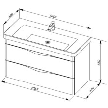 Тумба белый 105,5 см Aquanet Орлеан 00183083