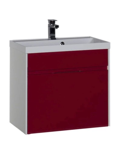 Тумба белый/бордо 69 см Aquanet Латина 00180002