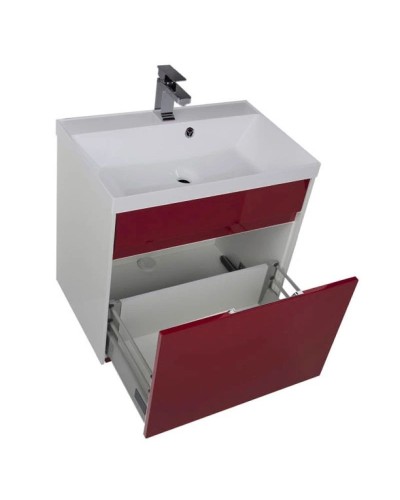 Тумба белый/бордо 69 см Aquanet Латина 00180002