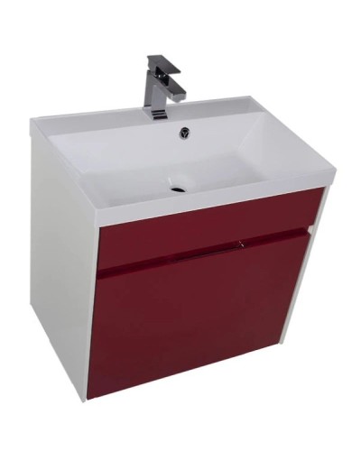 Тумба белый/бордо 69 см Aquanet Латина 00180002
