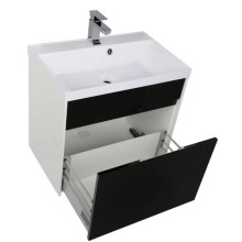 Тумба белый/черный 69 см Aquanet Латина 00180001