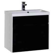 Тумба белый/черный 69 см Aquanet Латина 00180001