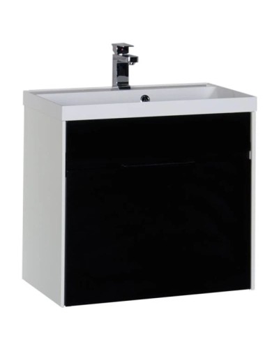 Тумба белый/черный 69 см Aquanet Латина 00180001