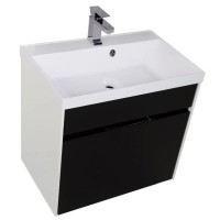 Тумба белый/черный 69 см Aquanet Латина 00180001