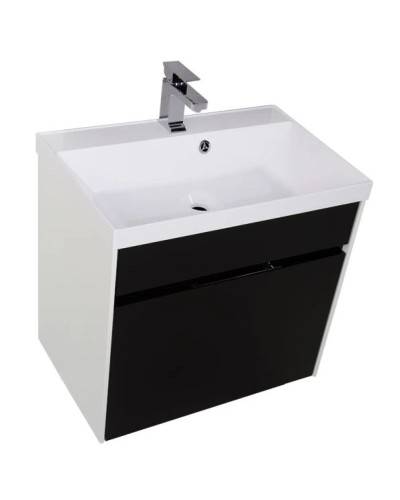 Тумба белый/черный 69 см Aquanet Латина 00180001