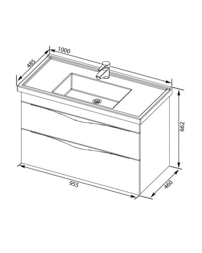 Тумба капучино 95,5 см Aquanet Эвора 00184005