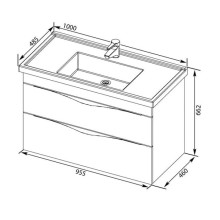 Тумба белый 95,5 см Aquanet Эвора 00185195